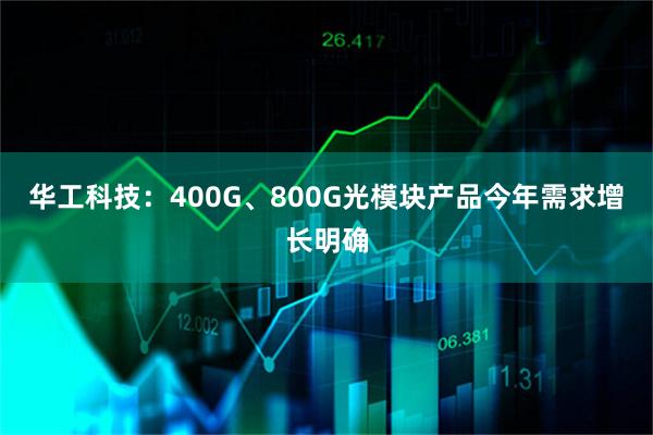 华工科技：400G、800G光模块产品今年需求增长明确